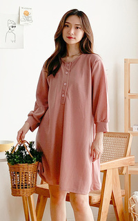 Gamis Yoenik Apparel Zaina Ballon Dress Dusty M16613 R95S4