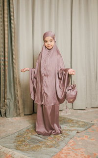 Praying Set Alunicorn - Shofiya Prayer Robe - Mukena Anak - Lilac 