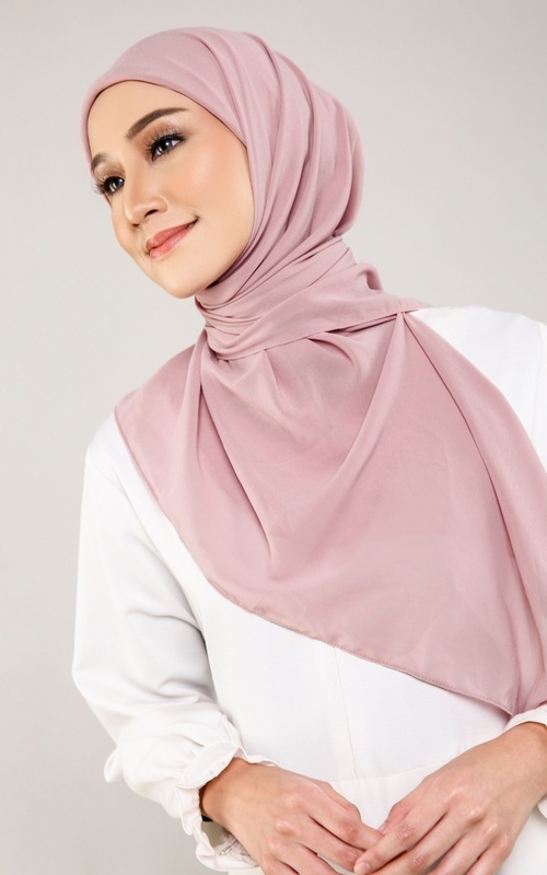 Plain Scarf - Instant Cerruti Hijab - Mauve