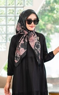 Printed Scarf Meyra Series in Black