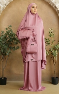 Mukena Nuha Pray Set Rose Pink For Hijup