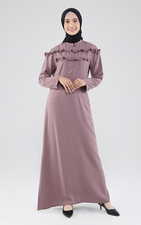 Long Dress Hazelnut Indonesia - Norine Dress - Gaun/ Pakaian/ Dress Wanita - Coffee (DEFECT/ MINOR)