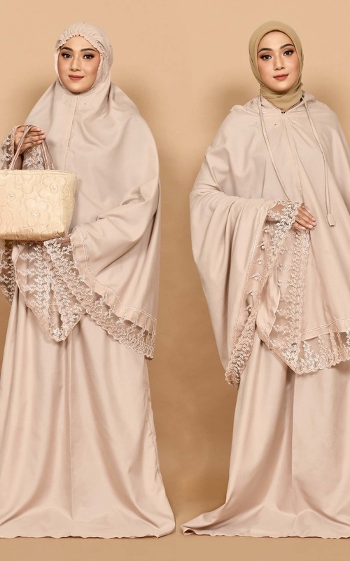 Shop Virgo Collection Mukena Set Dewasa Polos Renda Tile Shop Virgo Collection Mukena Set Dewasa Polos Renda Tile