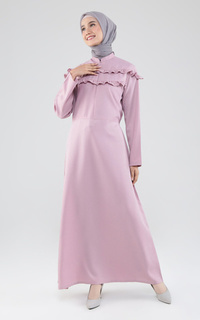 Gamis Hazelnut Indonesia - Norine Dress - Gaun/ Pakaian/ Dress Wanita - Mauve (DEFECT/ MINOR)