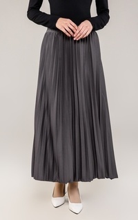 Skirt New Pleats Skirt Dark Grey A