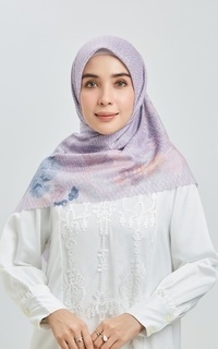Hijab Motif MFMW Bloom Scarf - Kerudung Premium Motif Bunga - Lavender