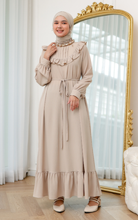 Long Dress Marline Dress Taupe for HIJUP