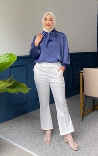 Pants Mybamus Nadine Cutbray Pants - Celana Panjang Broken White M17721 R48S2-666080