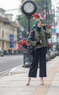 Cardigan Nuray Emerald Tenun Outer emerald green-666666