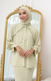 Kemeja Emily Shirt Sage for HIJUP