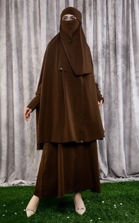 Khimar Hilya Dark Brown For Hijup