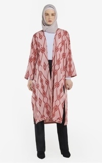 Cardigan Selva Red Tenun Long Cardigan red-667771