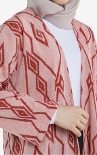 Cardigan Selva Red Tenun Long Cardigan red-667775