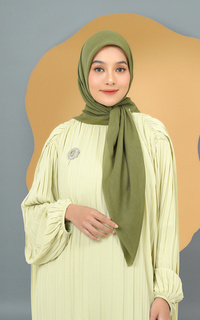 Hijab Polos Textured Square - Olive