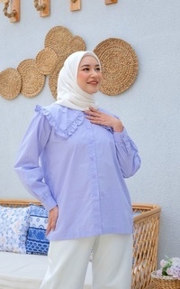 Blouse Sewarna Harumi Top Lavender