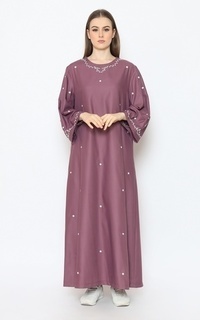 Gamis Dress Wanita Danish Wardrobe Gamis Prisa - Ungu