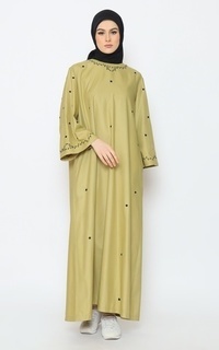 Long Dress Dress Wanita Danish Wardrobe Gamis Prisa - Hijau