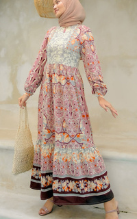 Long Dress AVC Harika Pink