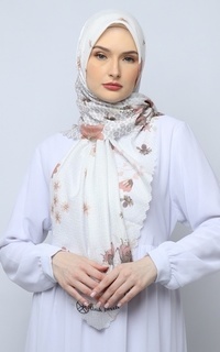 Printed Scarf Zalina Series White