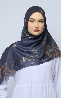 Printed Scarf Zalina Series Navy