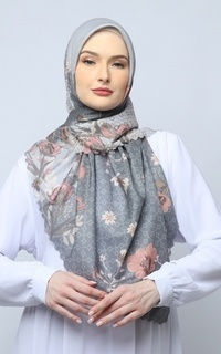 Hijab Motif Zalina Series Grey