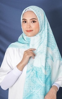 Printed Scarf WK039 kerudung segi empat voal DAW Project Lilith Series baby green