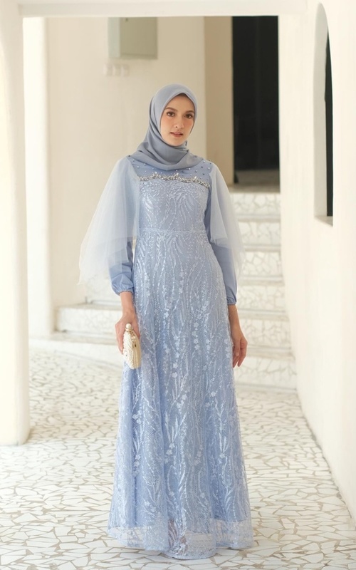 Kebaya baby blue on sale hijab