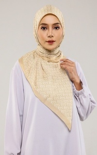 Hijab Motif Bimu Voile Square - Butter