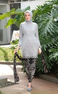 Setelan Vervessa's Lena Sequin Set Dress Grey | Setelan Kebaya dan Rok Raya Pesta Kondangan PO 1 Week