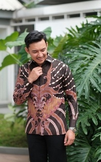 Menswear Vervessa's Lena Men Shirt Rose | Kemeja Pria Raya Batik Pesta Kondangan PO 1 Week