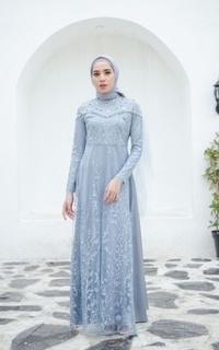 Gamis Vervessa's Namira Tulle Dress Arctic | Gaun Kebaya Gamis Raya Pesta Kondangan PO 1 Week
