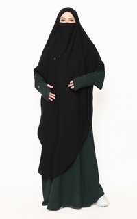 Long Dress Allev Bisth Abaya Adreena ( Abaya Saja ) - Dark Emerald
