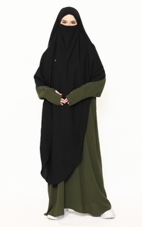 Long Dress Allev Bisth Abaya Adreena ( Abaya Saja ) - Dark Olive