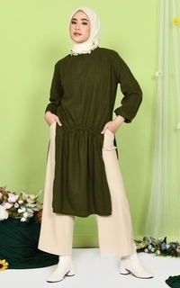 Tunic Mybamus Waffle Tunik Slit – Atasan Tunik Wanita