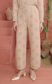 Celana Khanum Knit Pants - Cream