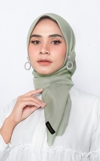 Plain Scarf Voila Paris Hijab Square Sage