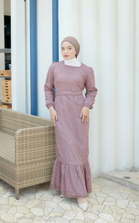 Gamis SHADYA DRES BRUKAT+SATIN