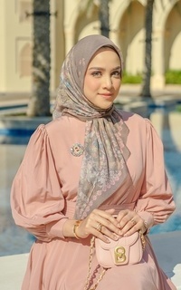 Hijab Motif Al Qasr Voile Square - Coffee