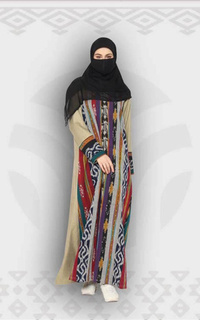 Long Dress MineaGamis Tenun Troso Kombinasi Polos Mounira