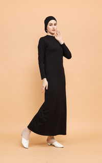 Gamis ALUNICORN - KANEEA BASIC INNER DRESS DEEP BLACK