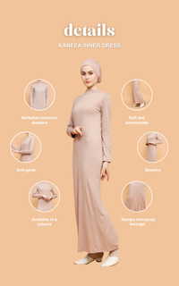 Gamis ALUNICORN - KANEEA BASIC INNER DRESS HAZELNUT HAZELNUT-675547