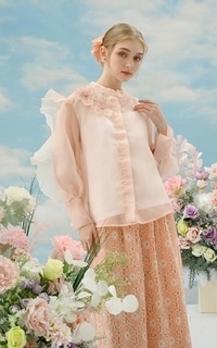 Blus Yoona Top Peach