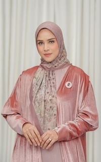 Hijab Motif The Ederra 2.0 Voile Square - Old Rose