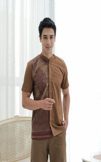 Pakaian Pria Koko Raya Collection Brown Maroon by AURA