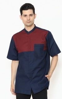 Pakaian Pria Allev Koko Zidane - Navy Maroon