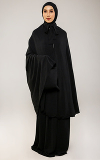 Praying Set Mukena Ifada Crinkle Black