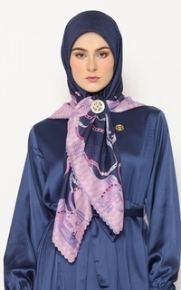 Printed Scarf MAEGHAN SERIES_NAVY