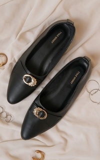 Shoes Adelle Flatshoes Black Leather