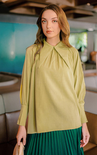 Blus Lilla Blouse - Lime