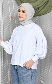 Blus Mybamus Sabina Knit Ballon Tops – Atasan Muslim Wanita